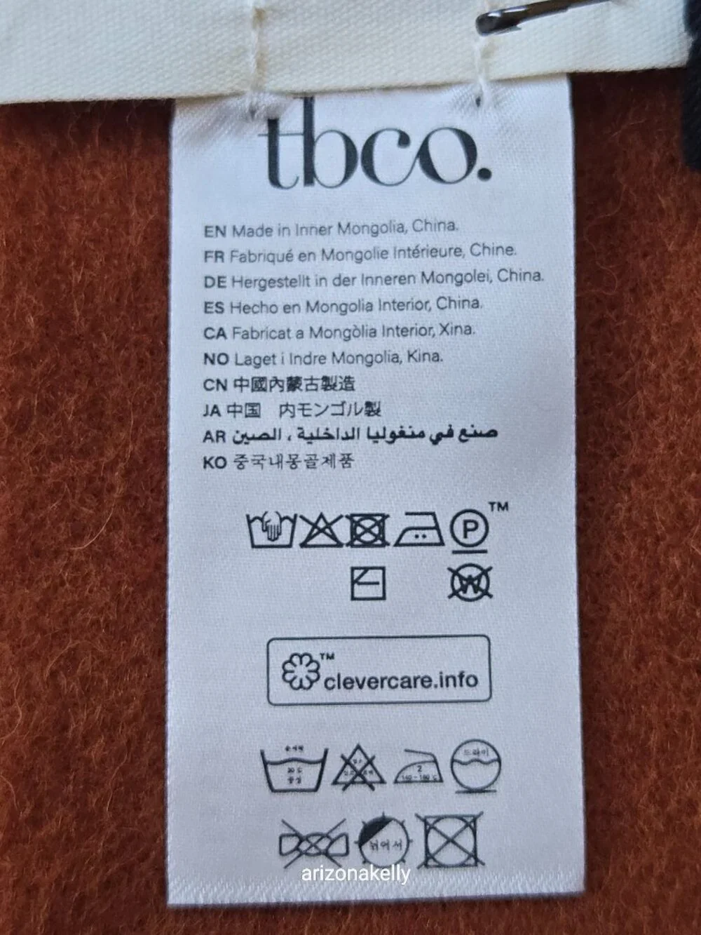 NWT tbco Lambswool Rust Scarf Scotland